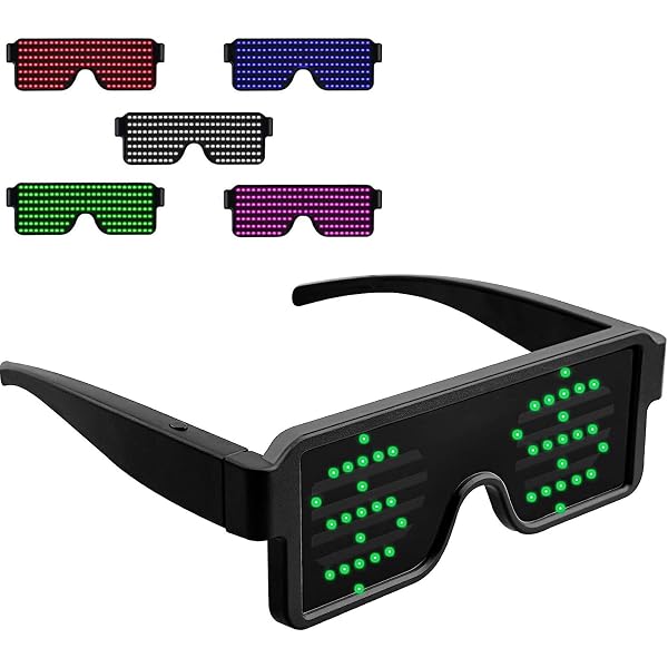 Gafas LED Luminosas Con 4 Colores Dinámicos - Recargables USB, Perfectas Para Fiestas, Halloween Y Celebraciones