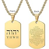 HOMLIFPER Yhvh Yhwh Jehovah Tetragrammaton Pendant Necklace for Men Women Hebrew Yahweh Amulets Religious Jewelry Israelite Jewish Necklace