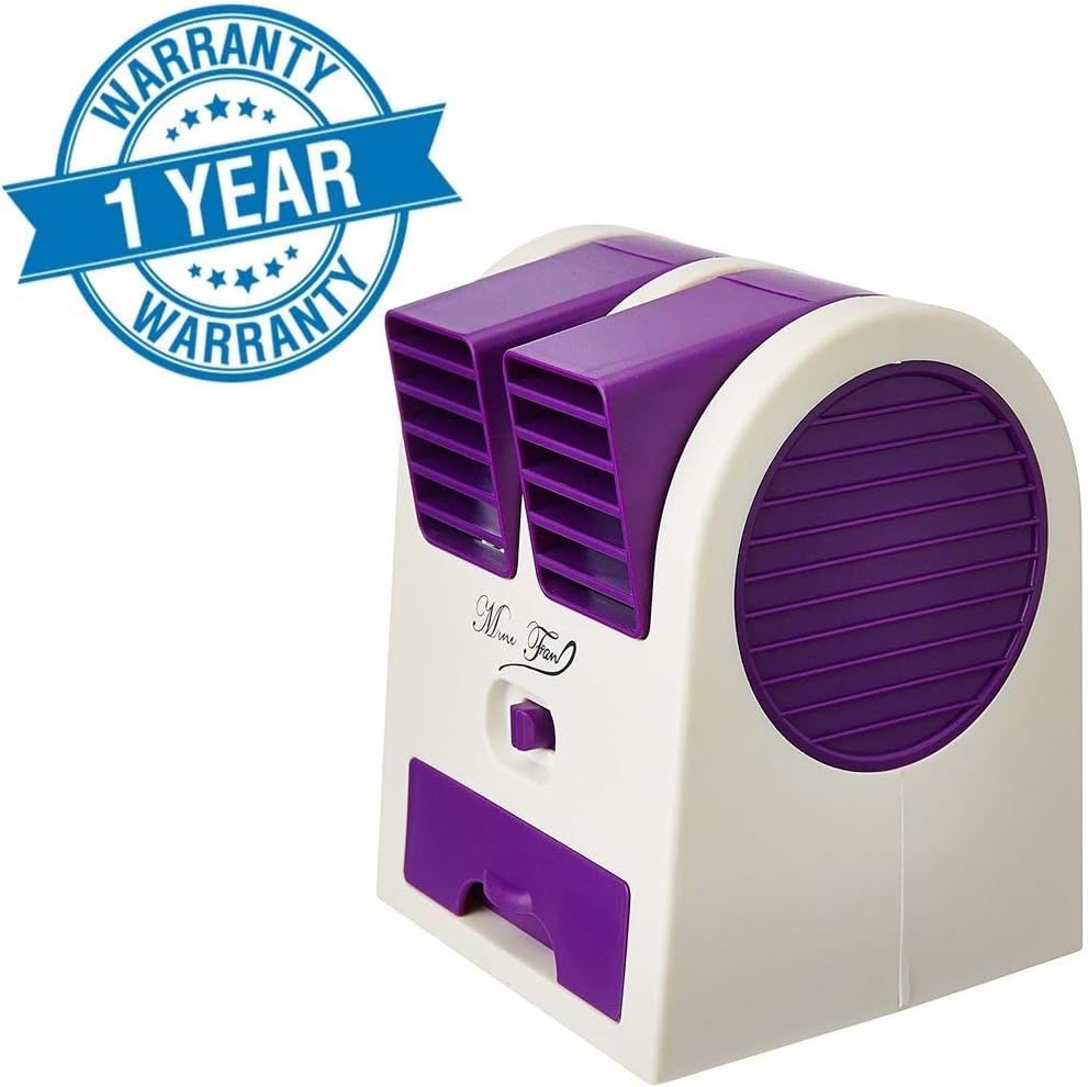 Enraciner Mini Fan & Portable Dual Bladeless Small Air Conditioner Water Cooler for iOS & Android Phones