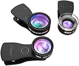 Mpow Fisheye Lens,3 in 1 Clip-On Lens Kits 180 Degree Fisheye Lens + 0.36X Wide Angle Lens + 20X Macro Lens with 3 Separate Lens for iPhone 7/6/6s Plus/5/SE LG HTC Huawei and Other Smartphone