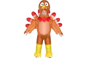 anroog Inflatable Costume for Adult Turkey Costume Halloween Turkey Thanksgiving Parade Blow up Costumes Suit Men Women Cosplay Party