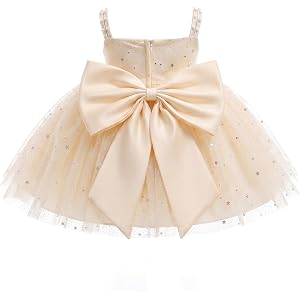 GetWish Toddler Baby Formal Dress Princess Sleeveless Birthday Party Pageant Tulle Ball Gown Sparkly Dresses for Girls