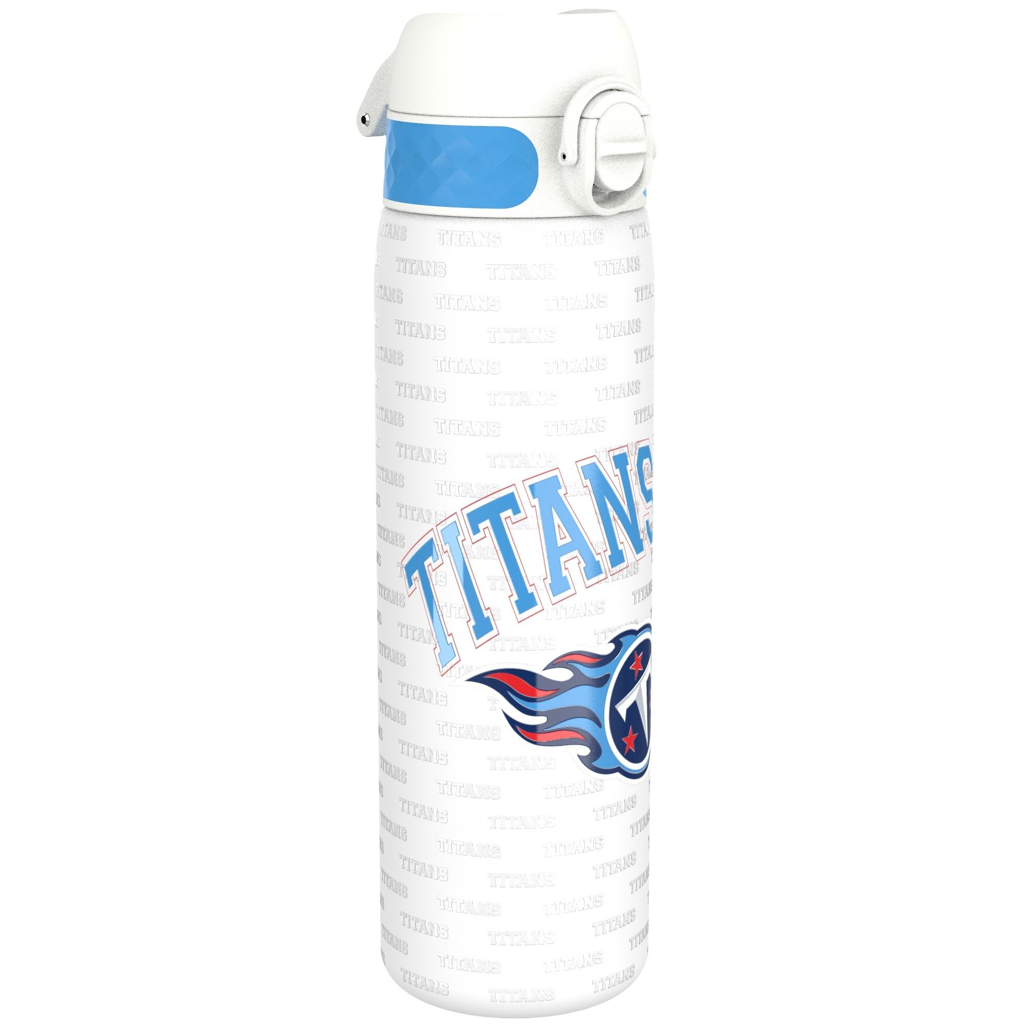 Ion8 NFL Tennessee Titans Lightweight Steel Water Bottle, 600 ml/20 oz, Non-Insulated, Leak Proof, Easy to Open, Secure Lock, Dishwasher Safe, Flip Cover, Fits Cup Holders, Metal Water Bottle — image 1