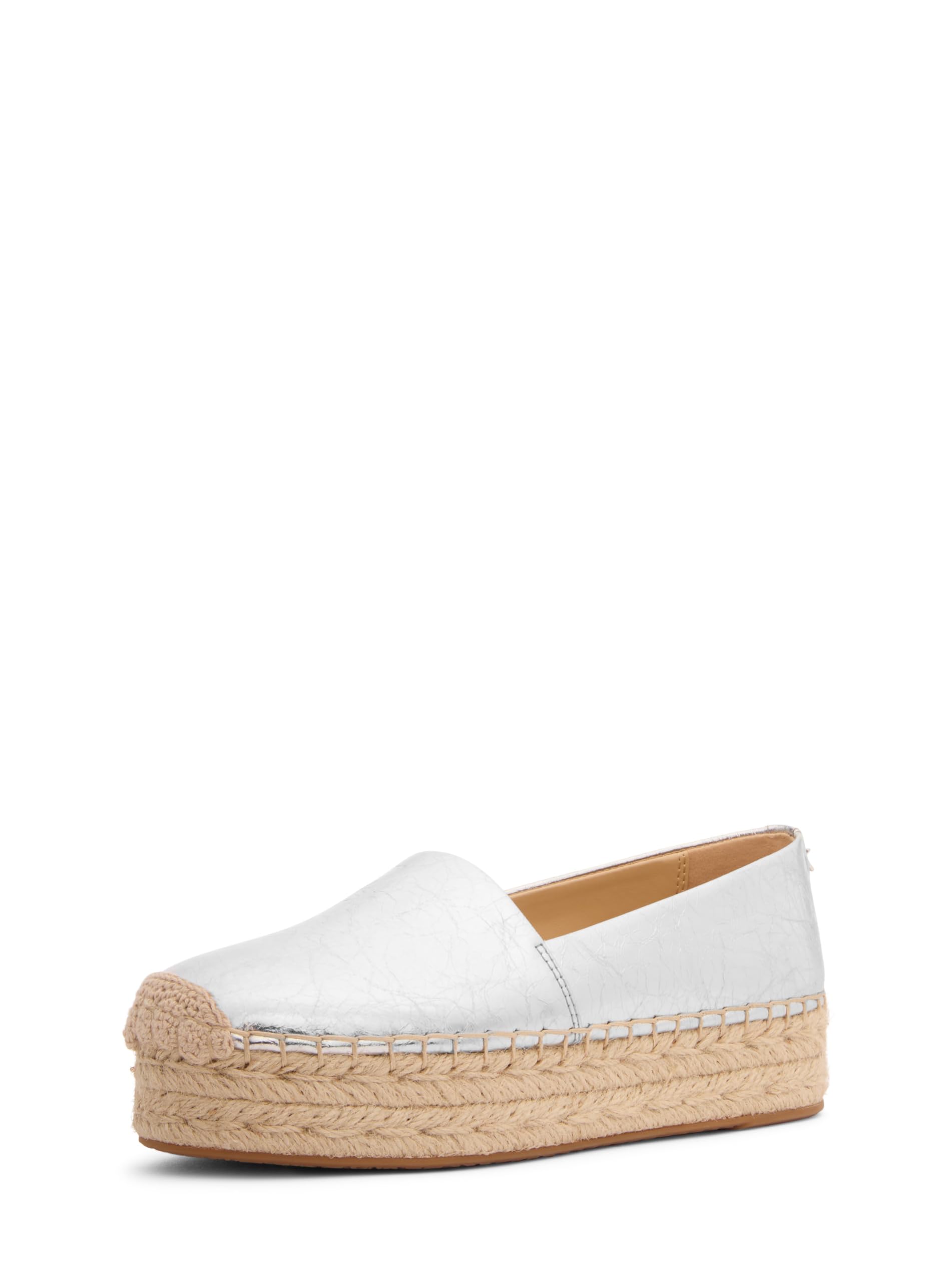 Michael Kors Women’s Lynn Espadrille, Silver, 6