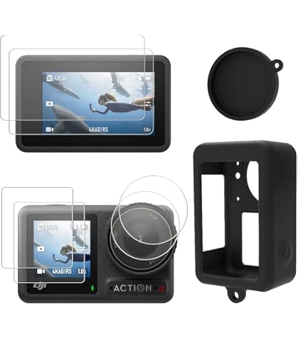 Kit Protection Verre Trempé Mr.Shield Pour DJI Osmo Action 4 - 9 Pièces - Anti-Rayures Et Chocs - 9H Dureté