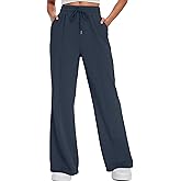 ALUWU Womens Sweatpants Wide Leg High Waisted Baggy Pants Drawstring Workout Active Joggers Lounge Pants with Pockets