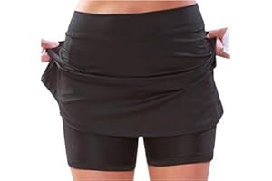 Skorts for Women Plus Size Dressy Casual Skirts Tummy Control Athletic Golf Tennis Short Skirt Summer Skort Pockets