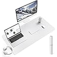 YSAGi Non-Slip Leather Desk Pad L Size, Waterproof Laptop Computer Desk Keyboard Mat, Table Protector Blotter Mat, Large Mouse Pad for Office/Work/Home/Decor(White, 35.4" x 17")