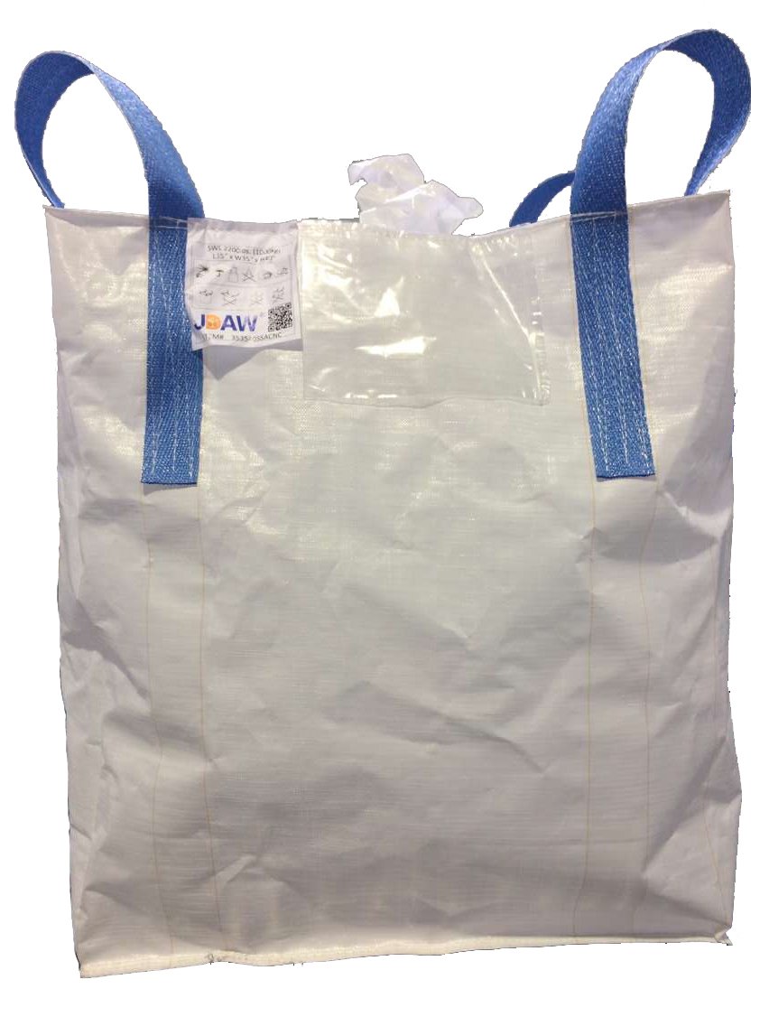 Secbolt FIBC Bulk Bag 1 One Ton Bag Duffle Top Flat Bottom 2200lbs SWL