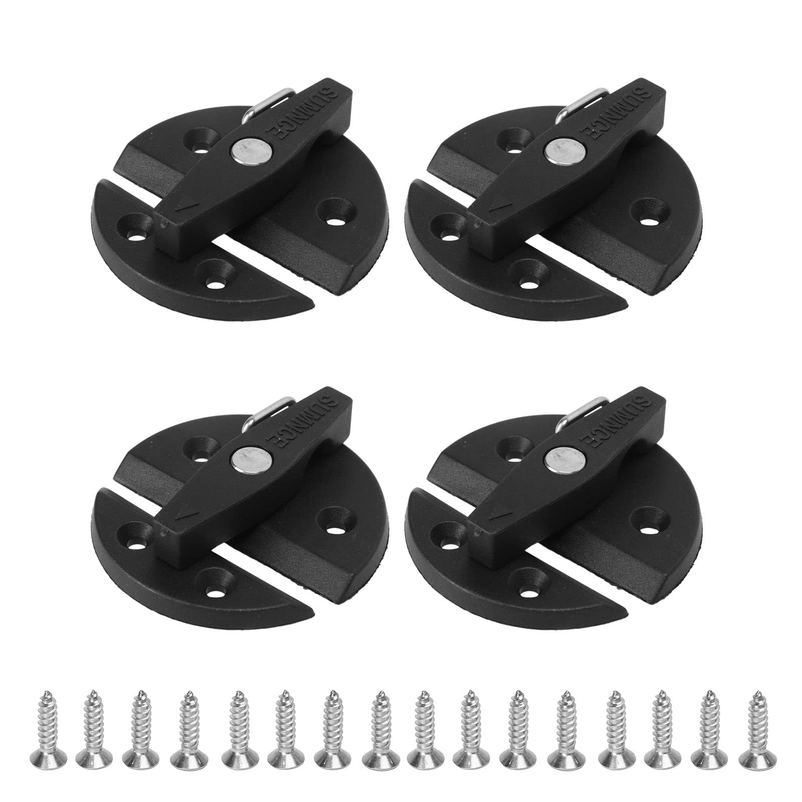 Lock 4 Sets Boat Cabinet Reinforced Nylon 59mm Round Turn Lock for Yacht RV Door Cabinet