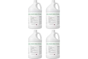 FIVE STAR MATERIALS RESOURCES Denatured Ethanol Alcohol 99% - SDA 40B 99 Percent Denatured Alcohol 200 Proof -Lab & Research Solvent - Bioethanol - 4 Gallon (Equals 16 X 1 Liter)
