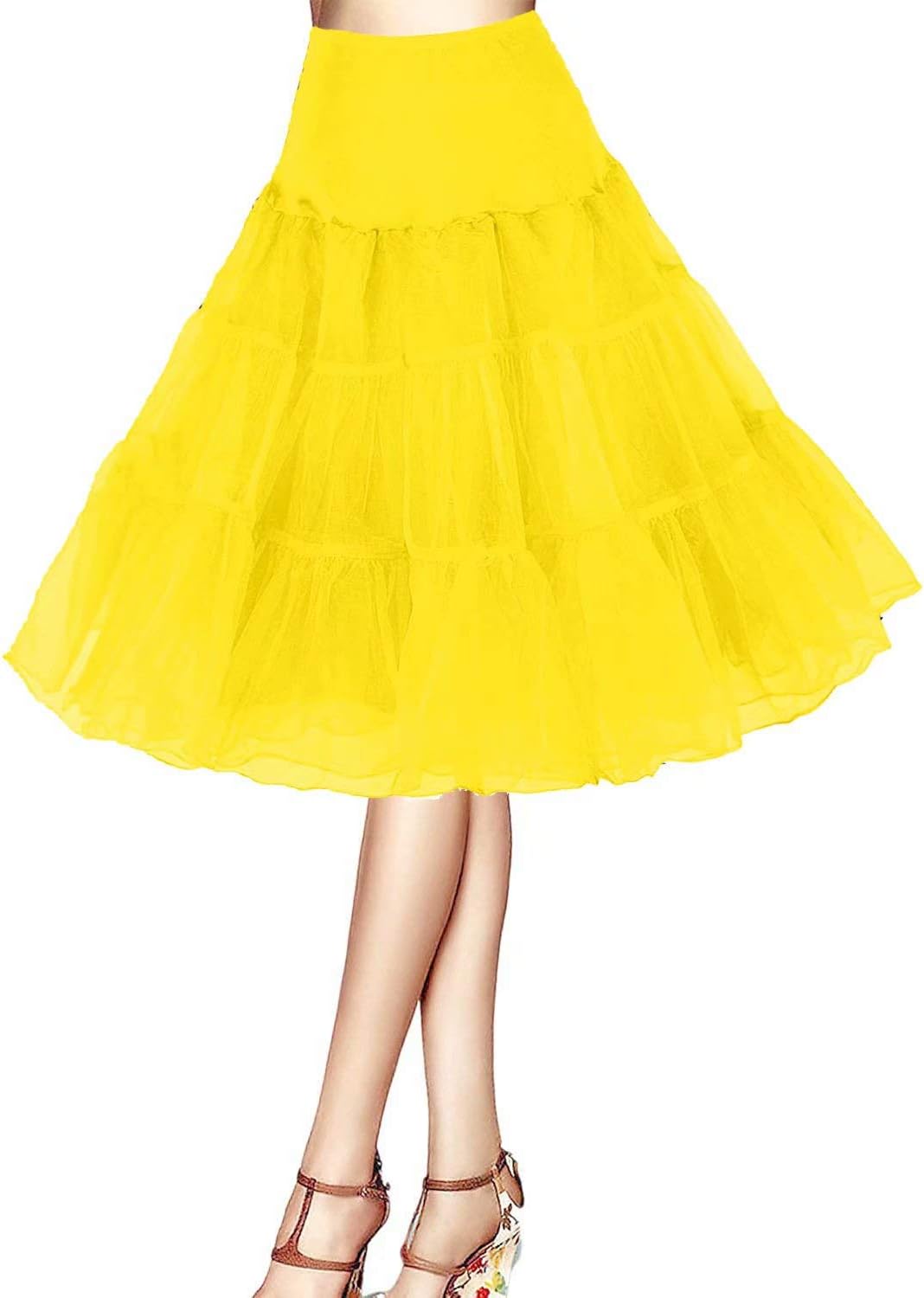 Petticoat 50s Crinoline Hoopless Half Slips Tutu Underskirt Half Slips a line Retro Dress 50s Vintage Petticoat Rockabilly Swing Vintage net Petticoat Skirt Women Tutu Retro Vintage Skirt Petticoat