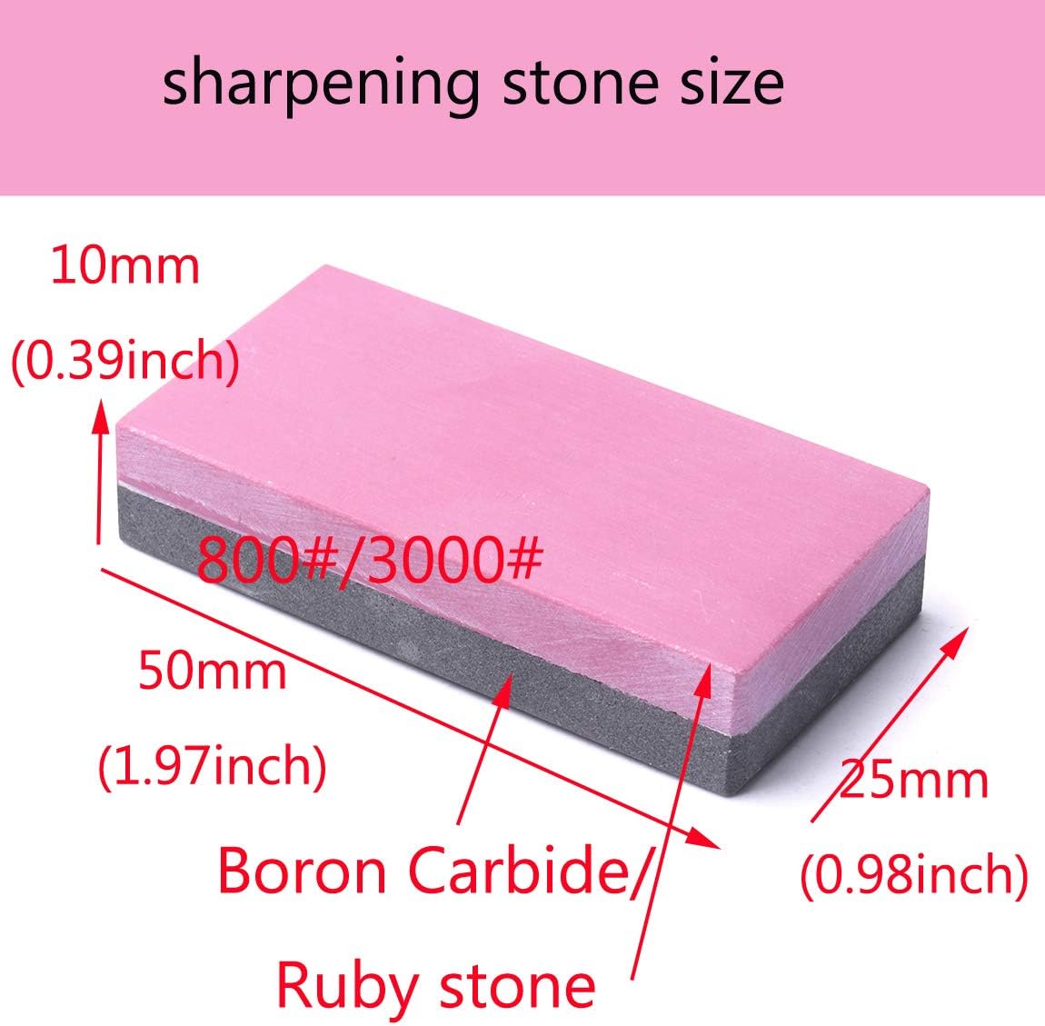 CBRIGHT Knife Sharpening Stone 1PC Whetstone 2 Sided 800#/3000# Combination Pocket-Sized Sharpening Stone - Image 3