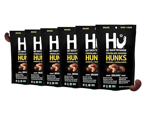 Hu Hunks Vegan Chocolate Covered Cashews With Vanilla Bean