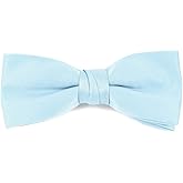 boxed-gifts Boy's Poly Satin Banded Clip On Bow Ties (Lavender)