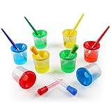 TOUHKAN Toddler Paint Brushes Paint Cups, Droppers