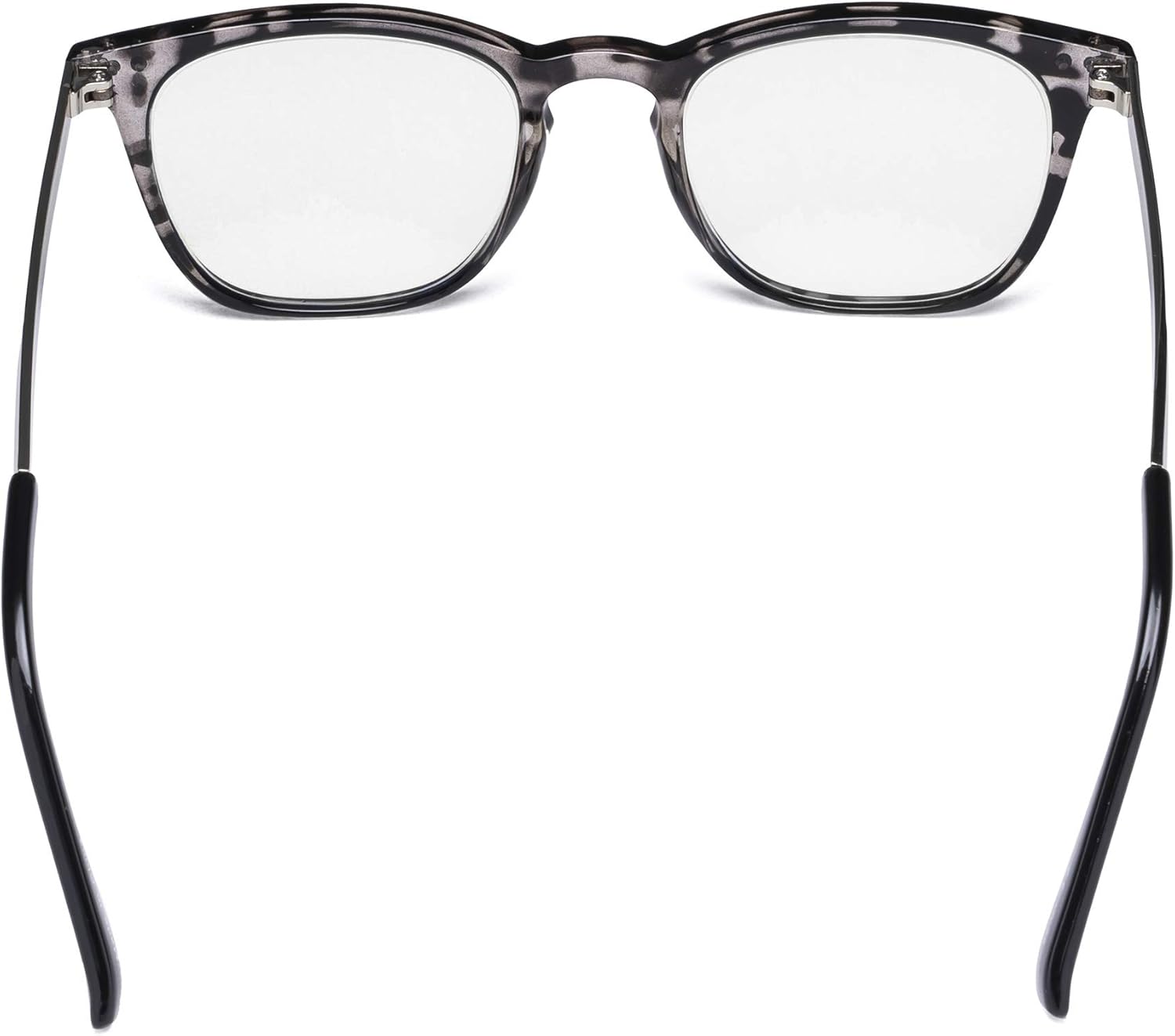 Eyekepper Readers Retro Square Plastic Frame Metal Arms Reading Glasses Grey DEMI +0.5, Grey Tortoise, +0.50 - Image 5