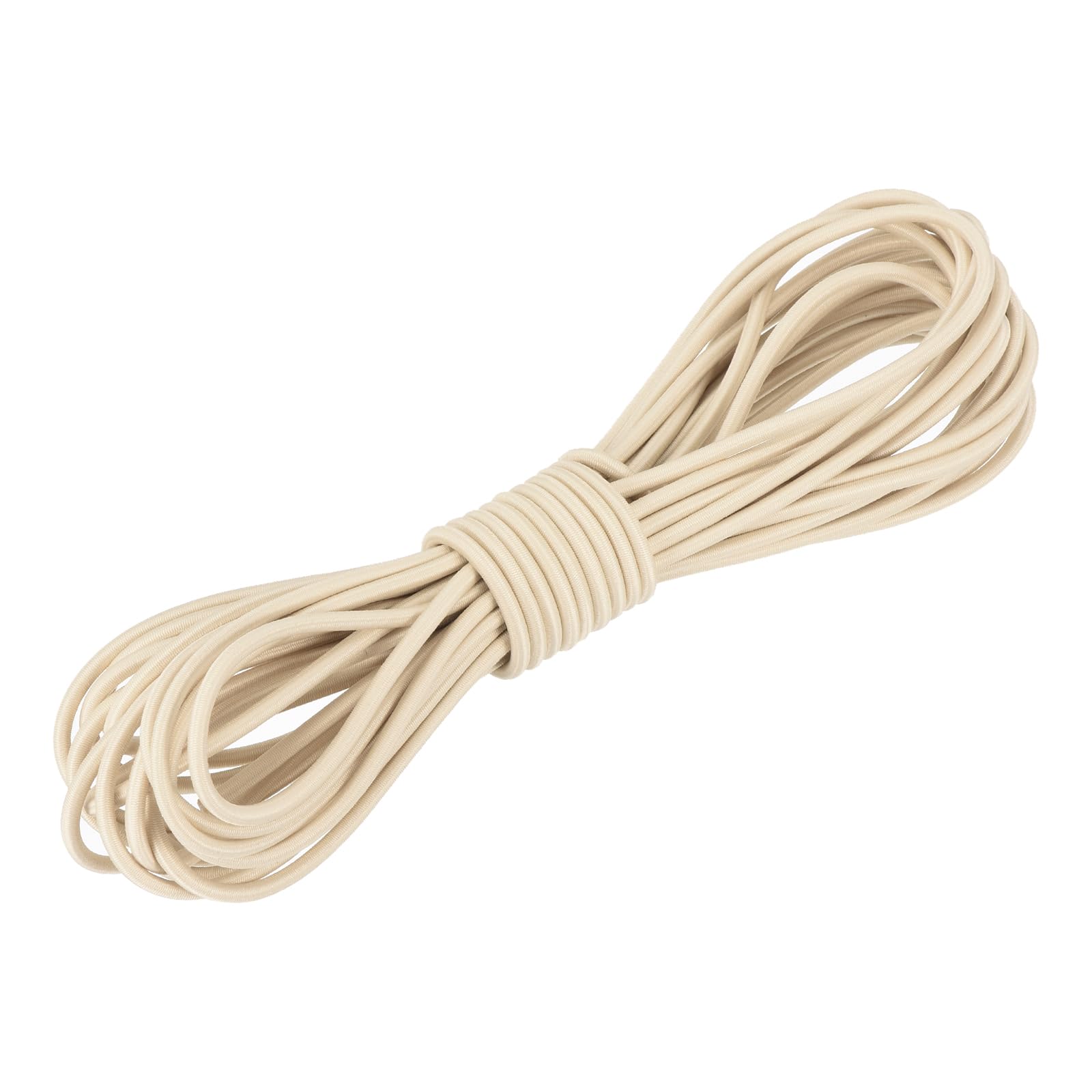 DMiotech 3mm Shock Cord, 7.6 M Khaki Bungee Cord Tent Pole Shock Cord Round Elastic Kayak Rope Stretch String Marine Grade Heavy Polyester for DIY Projects Tie Downs — image 1