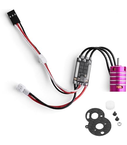 Moteur Brushless 1220 KV10300 + ESC 10A Pour Voiture RC 1/28 - Compatible WLtoys, Losi Micro