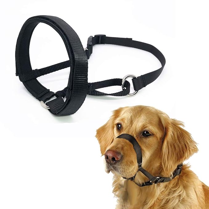 Barkless Quick Fit Nylon Dog Muzzle, Adjustable Loop, Anti