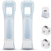 bangbird 2 Pack Motion Plus Adapter Sensor with Silicon Case for Nintendo Wii Remote Controller, Wii Motion Plus Adaptor Accelerator (White)