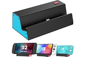 HEIYING Switch Charger Dock for Nintendo Switch 2 / OLED/Lite,Charging Dock Station with Standard USB-C Port for Easy Console Charging