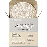 ARENCIA Rice Water Shampoo Bar for Hair Growth & Strengthening, All Natural Formula with Biotin & Protein