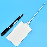 LeadSeals 100 Plastic Shipping Tags - Waterproof, Writable Labels for Security, Storage, Hanging - With Marker Pen (White)