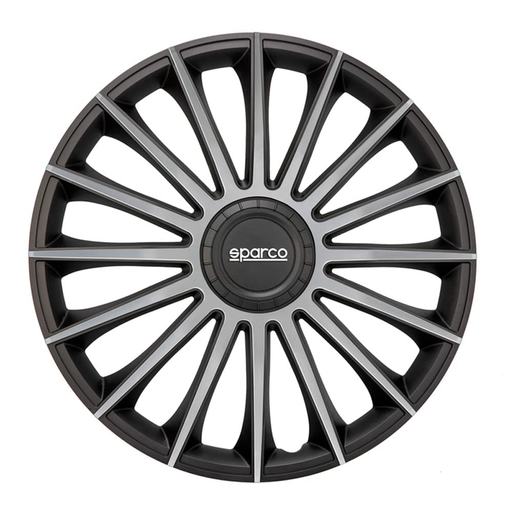 Sparco Wheel Covers Treviso - 13-inch - Black/Silver - Set of 4 pieces
