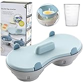 Egg Poacher Microwavable, Egg Steam with Measure Cup Dishwashable, Egg Maker Poached Egg Steamer Kitchen Gadget