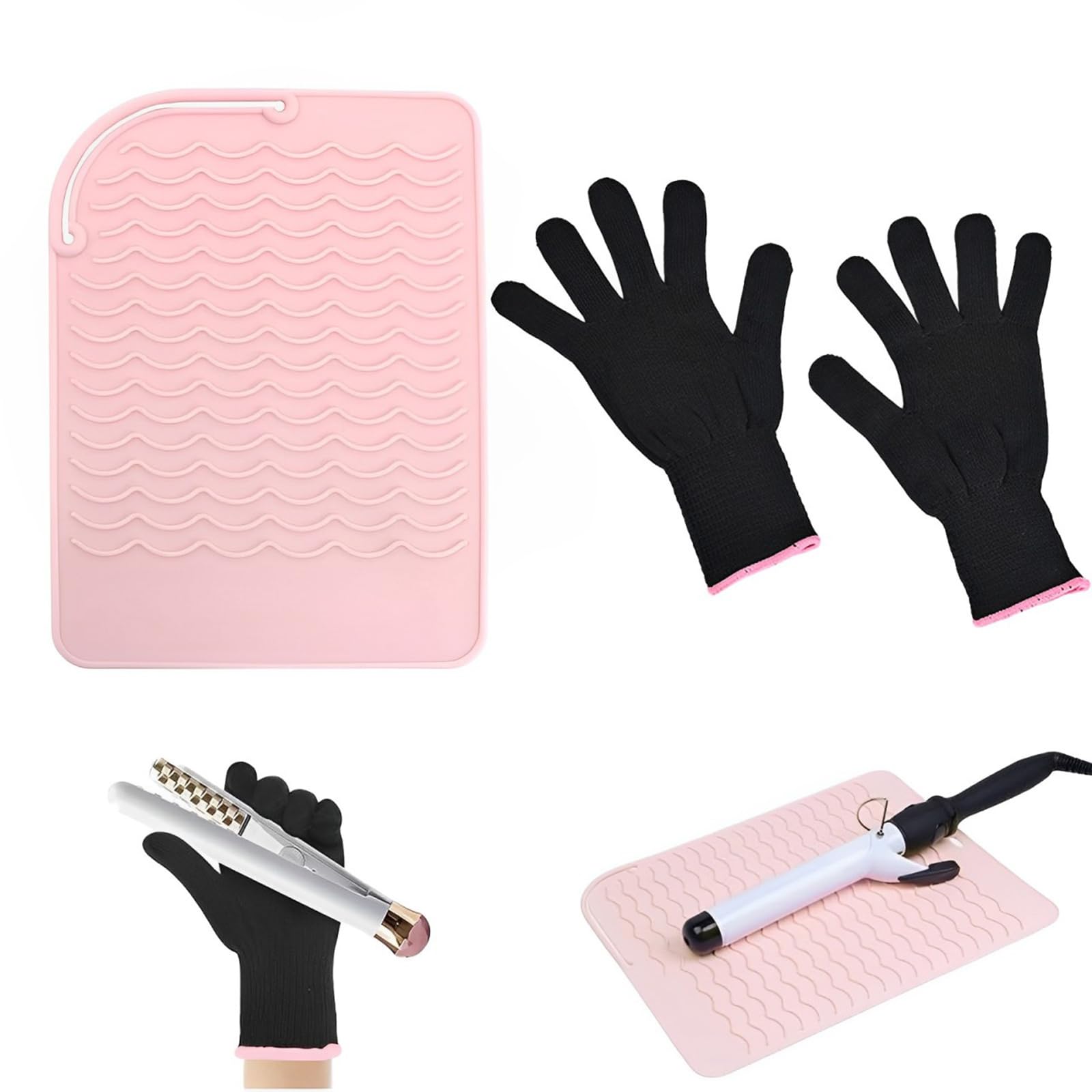 2 Pcs Heat Gloves for Hair Styling, Heat Proof Gloves, for Long-Term Use in Hair Salons and Households, Universal Professional Hair Styling Protection Gear