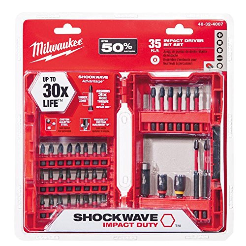 Milwaukee 48-32-4007 Shockwave Impact Duty Driver Bit Set (35-Piece) (Pack of 1)