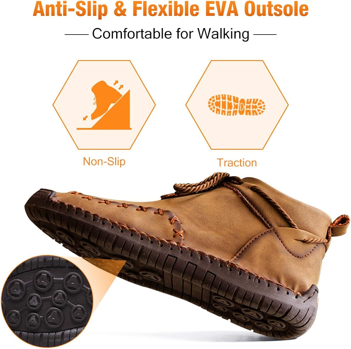 soft leather flat ankle boots