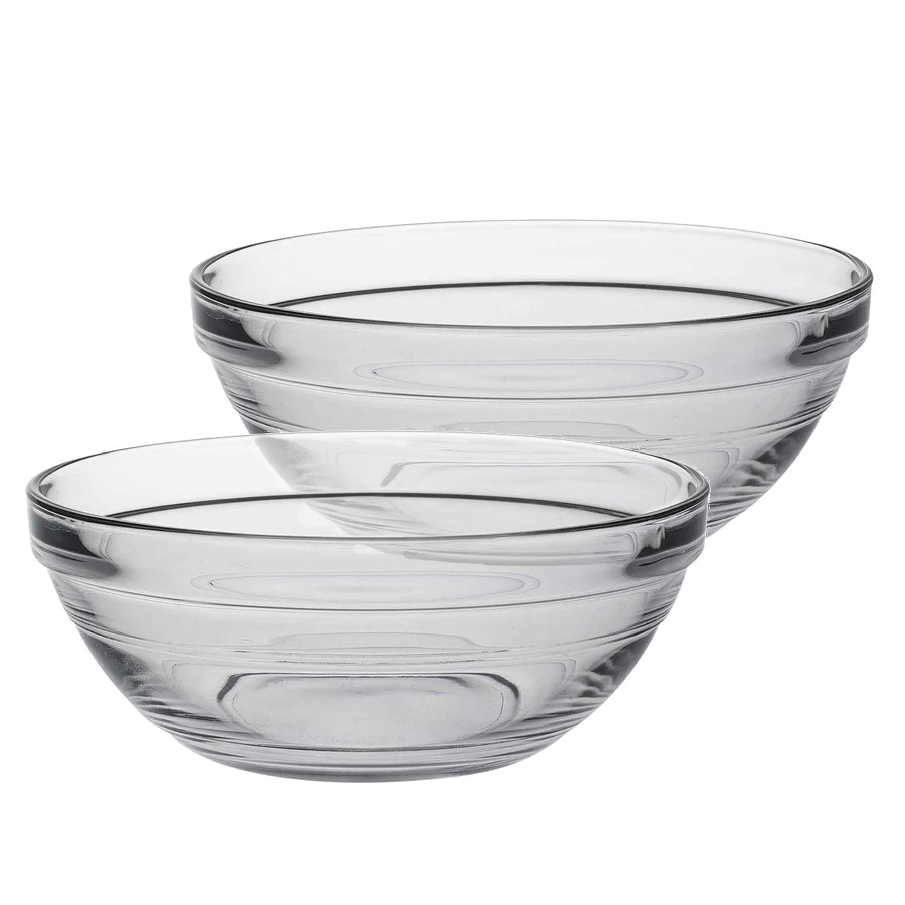 Duralex Lys Glass Stacking Bowls for Kitchen, Serving - 14cm (5.5") - Pack of 6