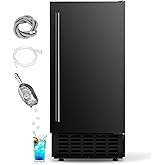 ICEVIVAL Under Counter Ice Machine, Ice Maker Machine 66 Lb/Day, Built-in Freestanding Nugget Ice Maker with 2-Drawer Ice Bas