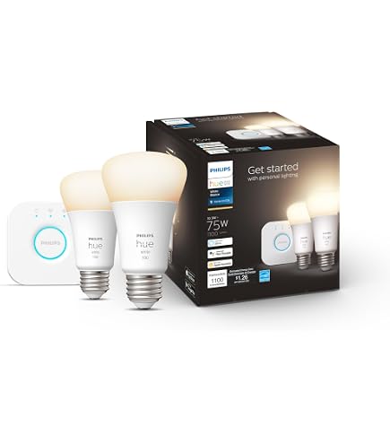 Philips Hue Smart Lighting Bundle with Color Bulbs and Dimmer