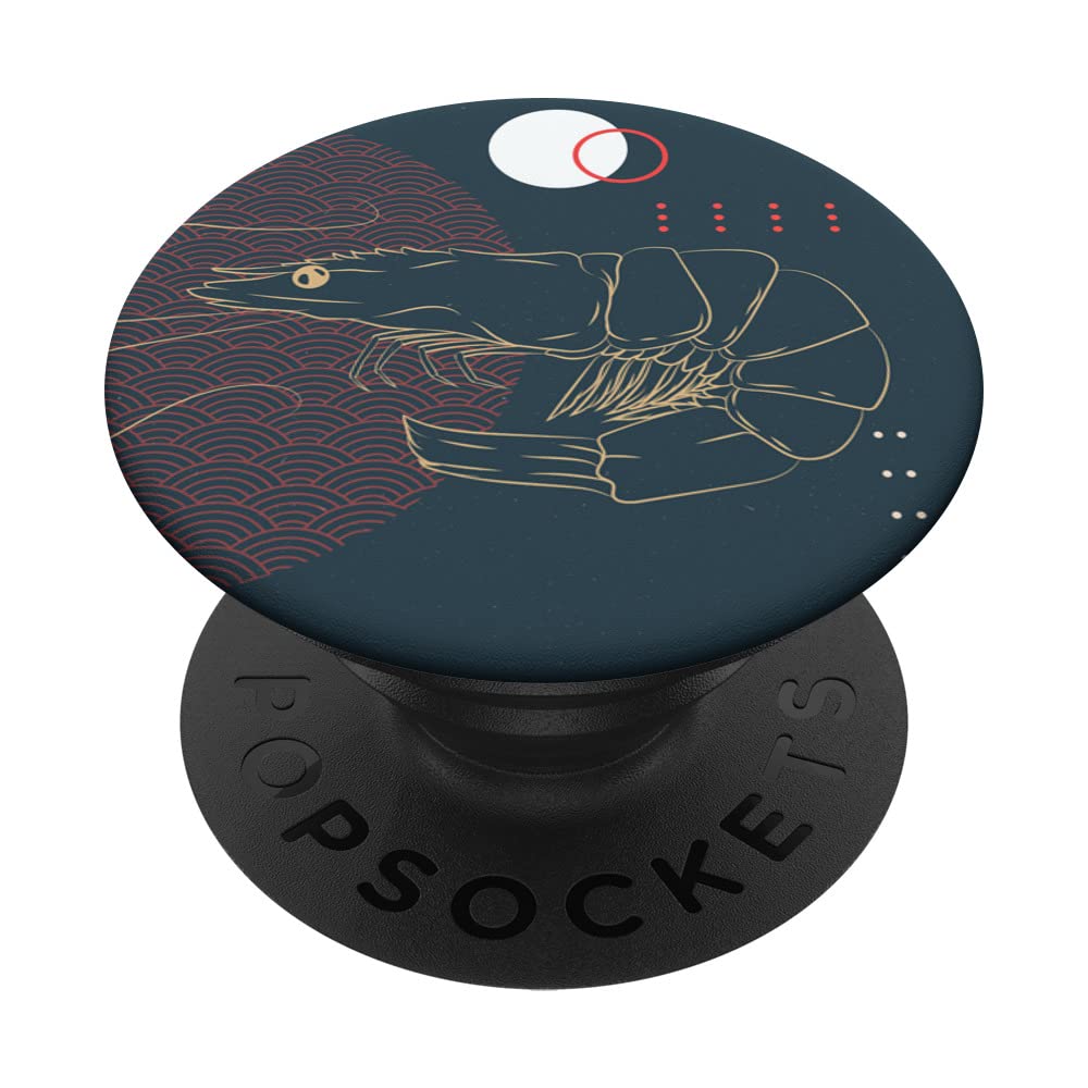 Ocean Animal Seafood Shellfish Shrimp Lover Shrimp PopSockets Swappable PopGrip