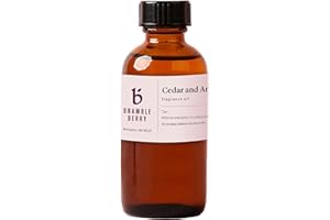 Bramble Berry Cedar and Amber Fragrance Oil 2 oz | Cozy Pine, Cinnamon & Wood Scent for Soap Making, Candles, Lotion, Bath Bombs & Perfume Warm Fall Aroma | Skin Safe, Vegan, Paraben & Phthalate Free