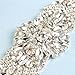 Crystal Rhinestone Appliques for Wedding Gown Bridal Belts Sashes Prom Evening (silver1)