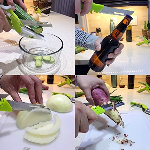 Quicker Cut Pro Kitchen Shears With Built-in Cutting Board smart multifunction scissors kitchen chopper Bottle Opener Peeler Vegetable Slicer Chopper Fish Scaler Kitchen Knife