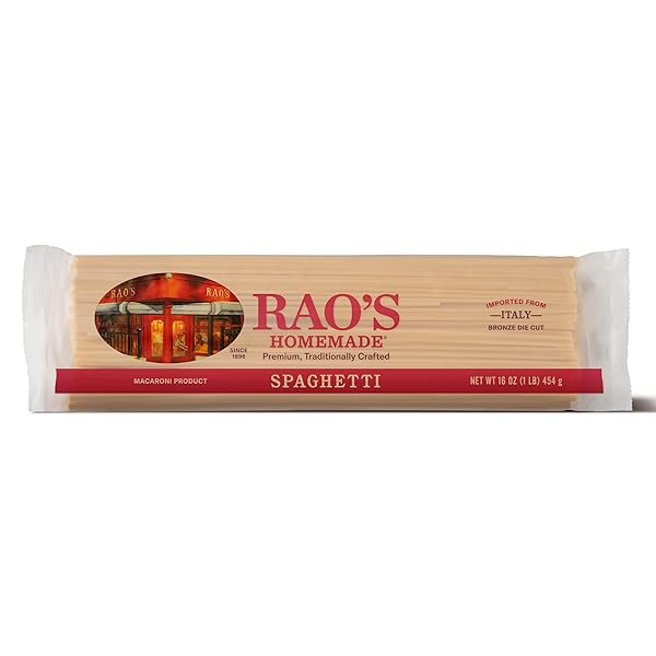 RAO’S HOMEMADE SPAGHETTI PASTA, 16OZ, TRADITIONALLY CRAFTED, PREMIUM...