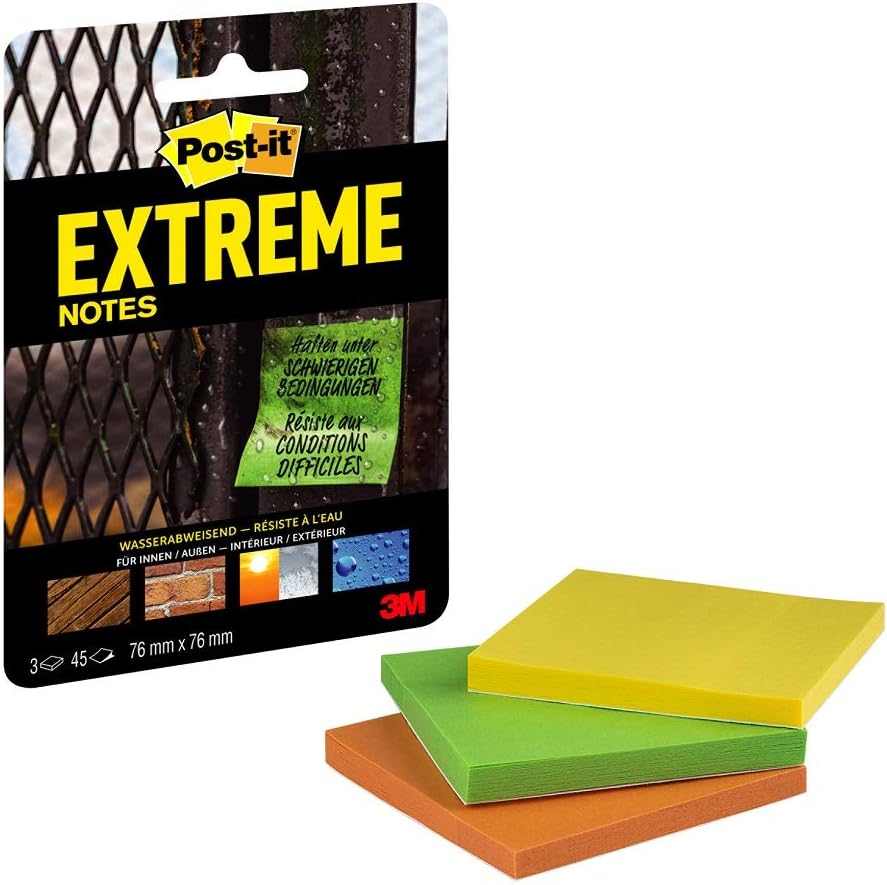 3M Post-it Recycling Notes 654-1T, 76 Mm X 76 Mm, Jaune, 16 Blocs De 100 Feuilles