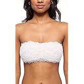 JENNY JEN Women's Amber Bandeau Bra with Adjustable Straps, Unpadded & Unlined Wireless Tube Top Bralette, Everyday Lingerie