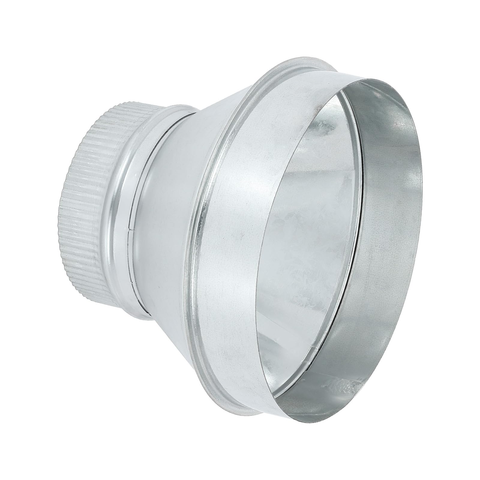PATIKIL 8 Inch to 5 Inch Duct Reducer, Galvanized Steel Round Air Duct Reducer Crimped Pipe Increaser Adapter Connector Fitting Coupling for HVAC, Ventilation Systems