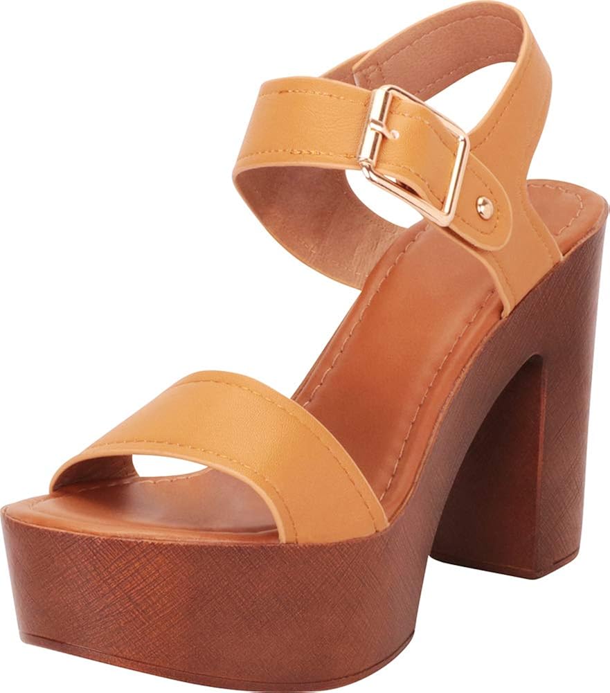 chunky 70s platform heels