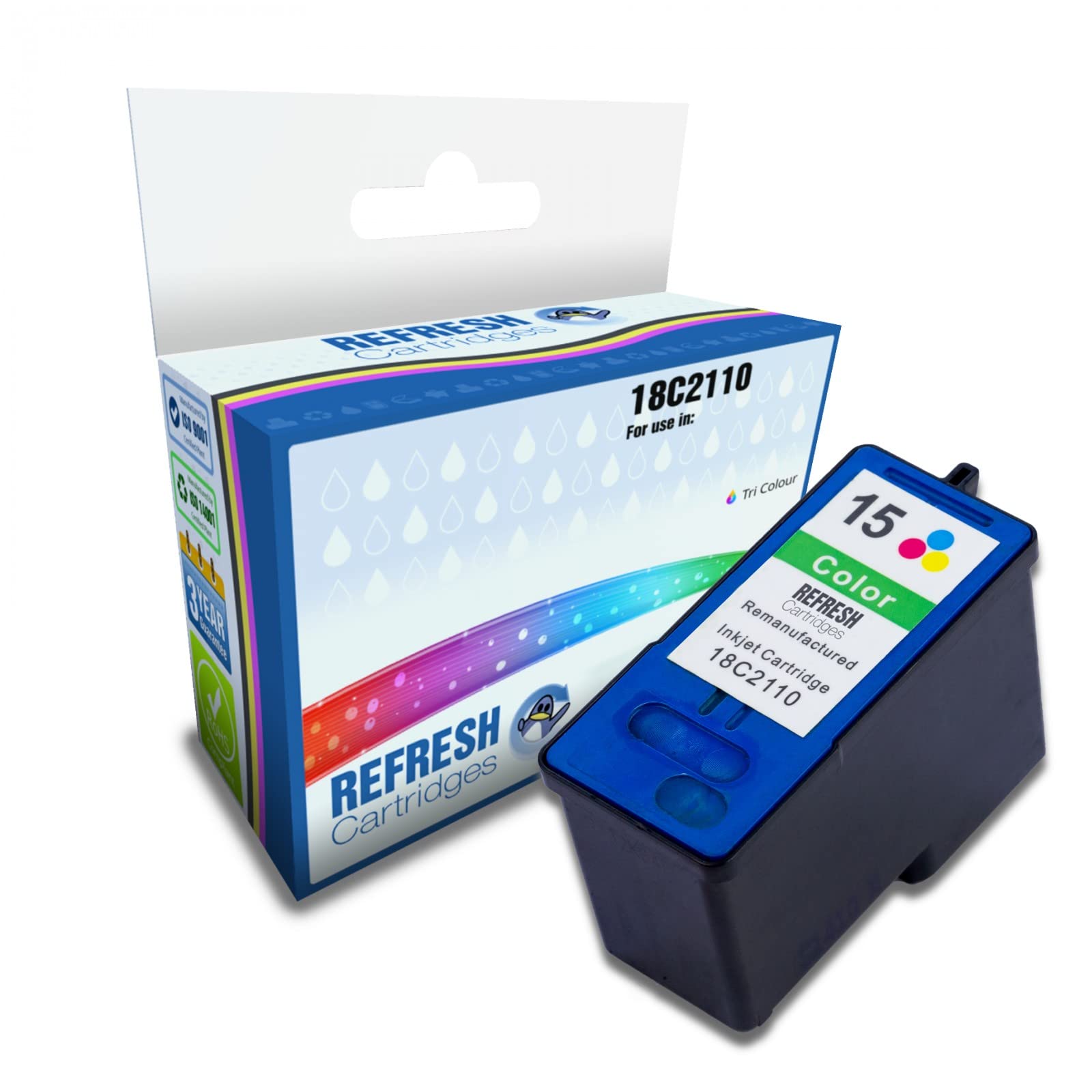Refresh Cartridges Remanufactured Ink Cartridge Replacement for Lexmark 18C2110 (Tri-Colour)