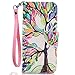 Galaxy S8 Plus Case, S8 Plus Wallet Case, JanCalm [Wrist Strap][Kickstand][Card/Cash Slots] Pattern Premium PU Leather Phone Cases Flip Cover for Galaxy S8 Plus + Pen (Beautiful Tree)