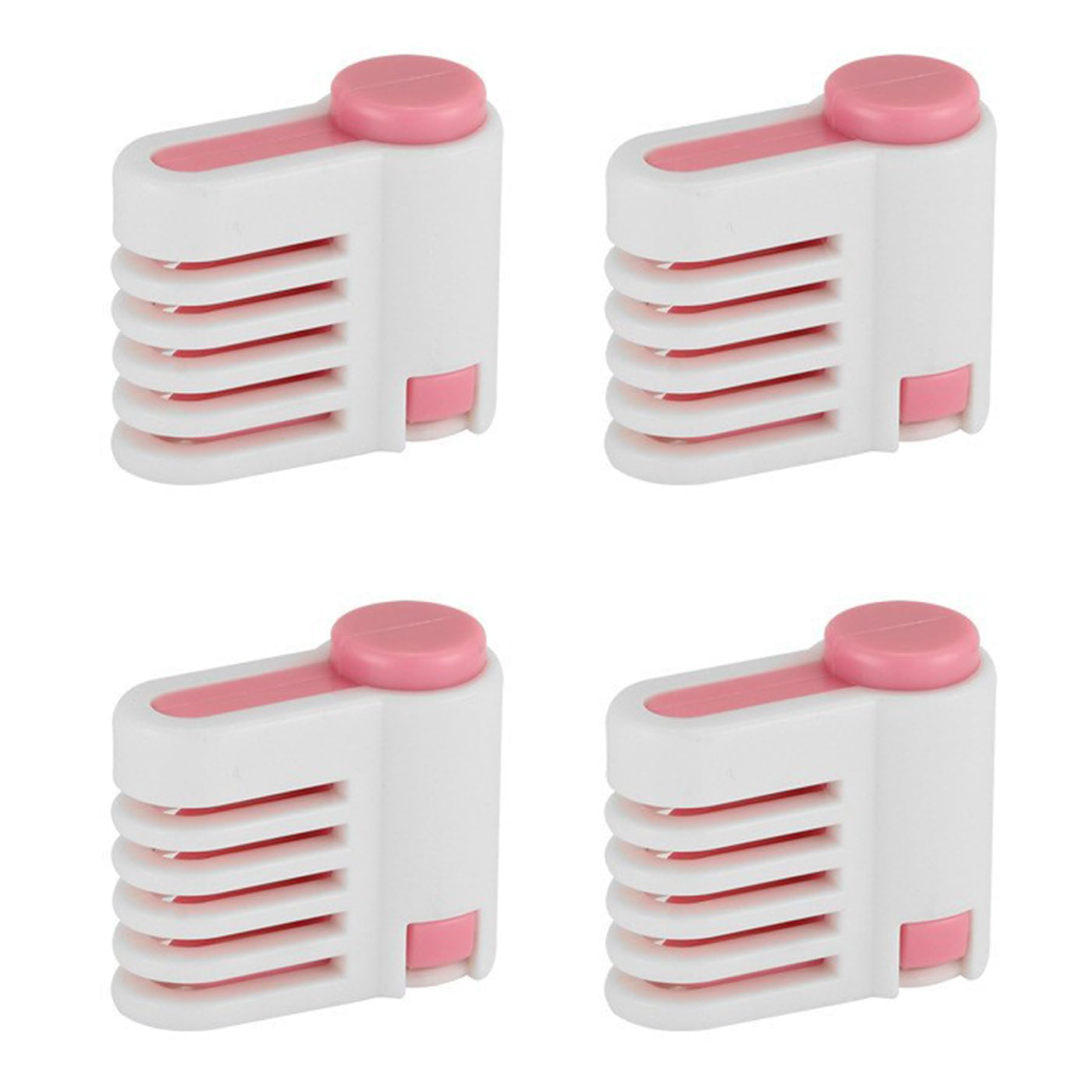 Photo 1 of 4PCS DIY Cake Slicer, Stratification Auxiliary, Bread Slice, Toast Cut, Adjustable 5 Layers Leveler Slicer, Kitchen Fixator Tool (Pink)