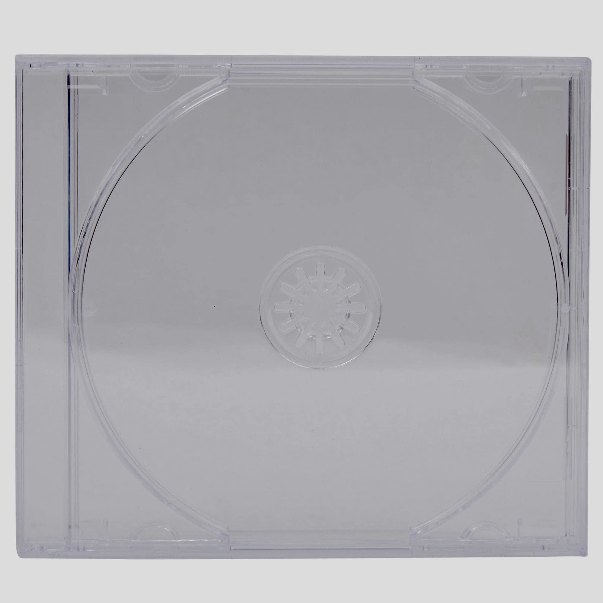 50 X Single CD DVD Blu Ray Disc Jewel Case With a Clear Tray and 10.4mm Spine. The same cases as used by music companies for their albums.