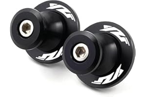 GZYWMJZ Pack of 2 Motorcycle Swing Arm Spools For Yamaha YZF R3 R25 R6 R7 R1 YZF-R3 YZF-R1 YZF-R7 1999-2024 2025 Accessories, M6 Swingarm Slider Stand Paddock Screw (Black)
